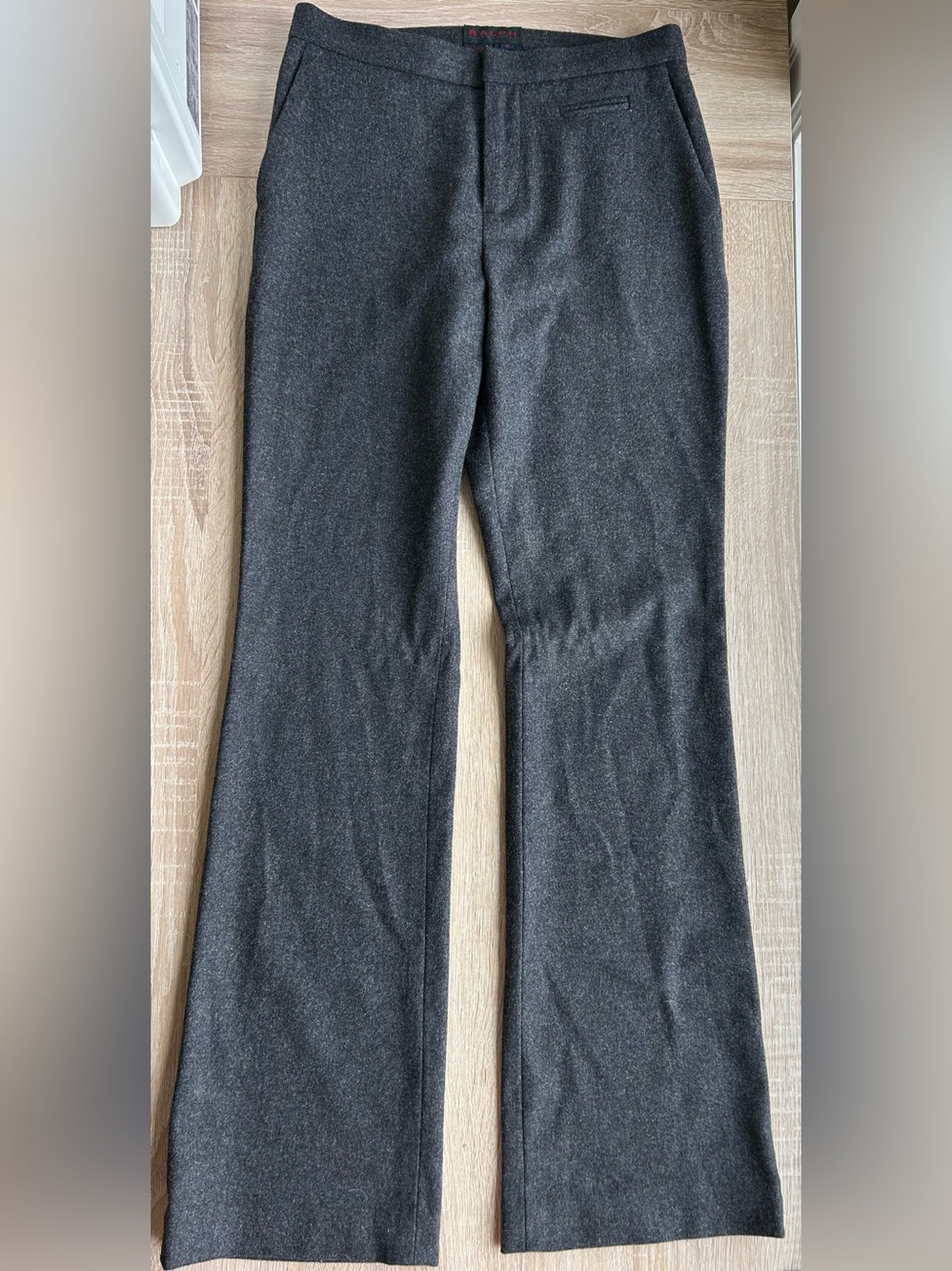 Ralph Lauren RRL Dark Gray Wool Flared Dress Pants 6 Vintage